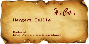 Hergert Csilla névjegykártya