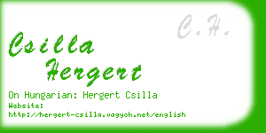 csilla hergert business card